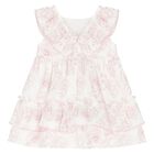 Girls White & Pink Floral Dress, 1, hi-res