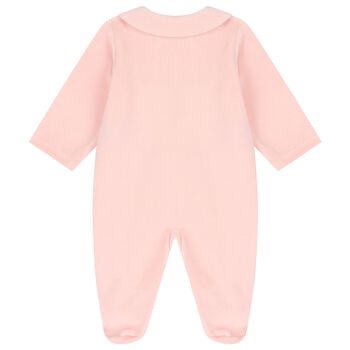 Baby Girls Pink Logo Babygrow
