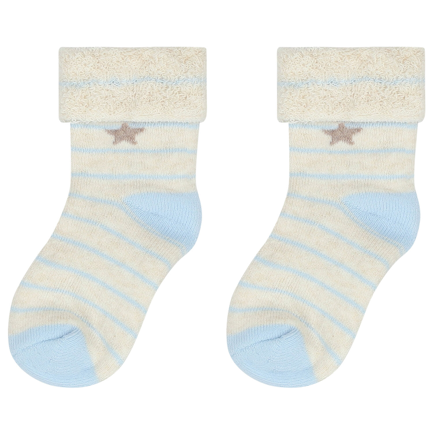 Baby Boys Blue & Ivory Socks ( 4-Pack ), 1, hi-res image number null