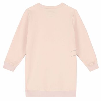 Girls Pink Ballerina Sweatshirt Dress