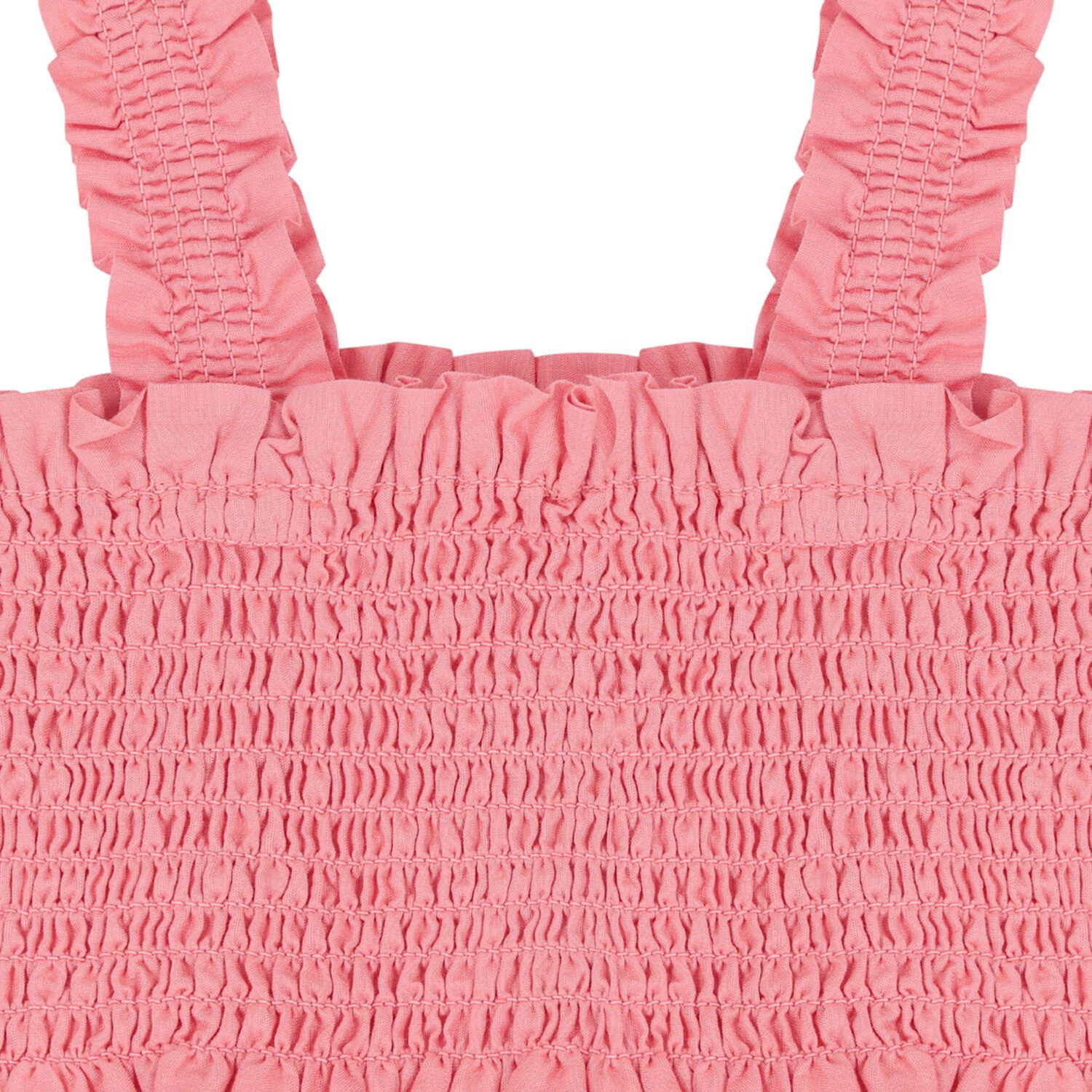فستان بنات مكشكش باللون الوردي, 1, hi-res image number null