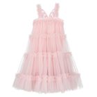 فستان بنات تول باللون الوردي على شكل فراشة , 1, hi-res