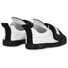 Baby Boys Black & White Teddy Bear Pre Walker Shoes, 1, hi-res