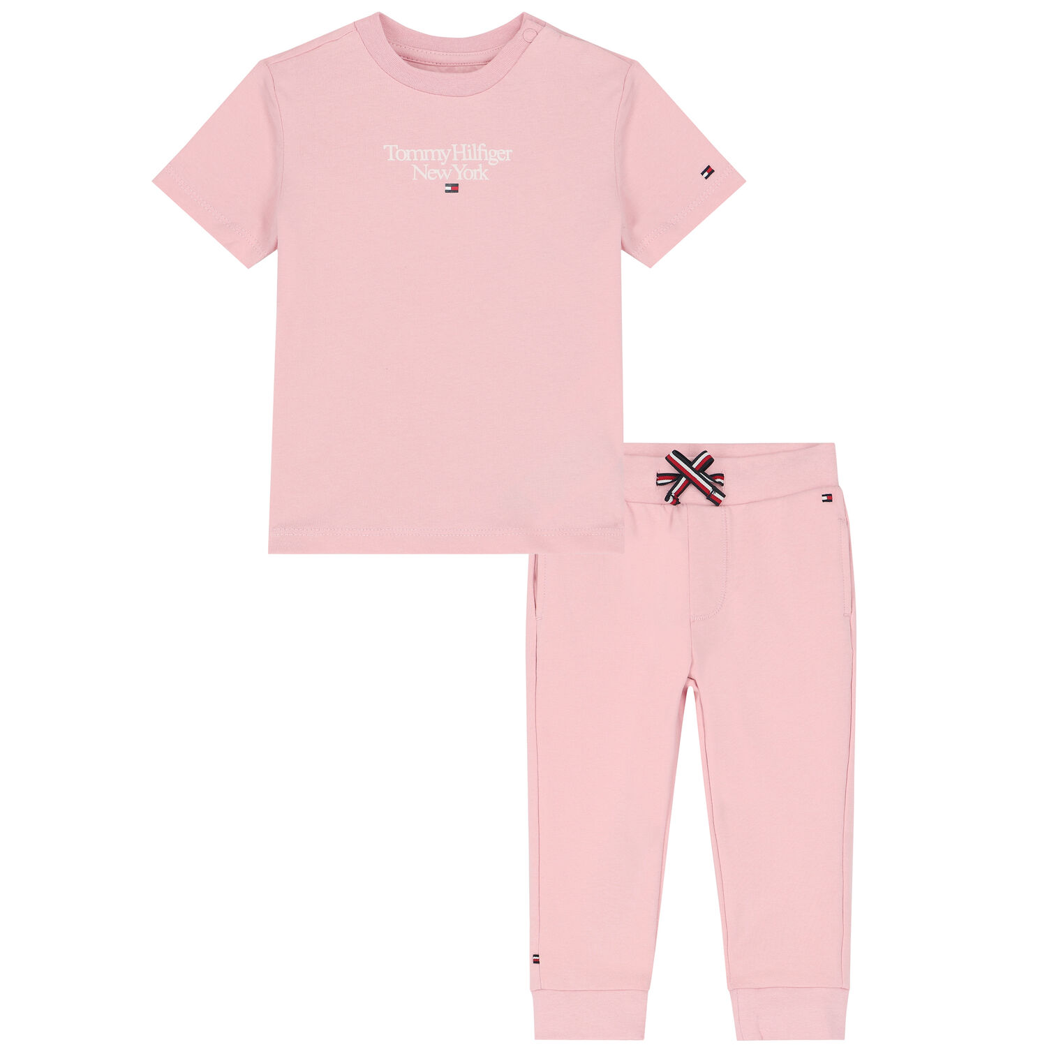 Pink Logo Trousers Set, 2, hi-res