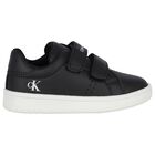Black Logo Trainers, 1, hi-res