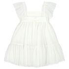Girls White Tulle Dress, 1, hi-res