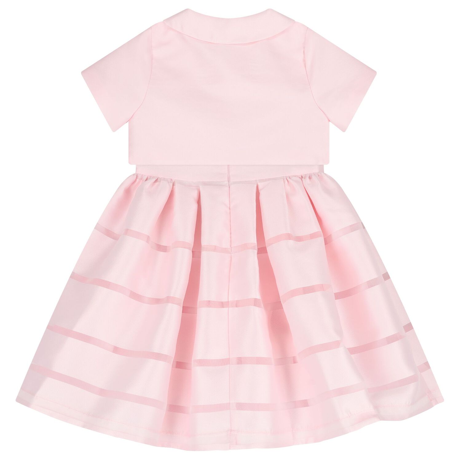 Girls Pink Satin Twill Dress Set, 1, hi-res image number null