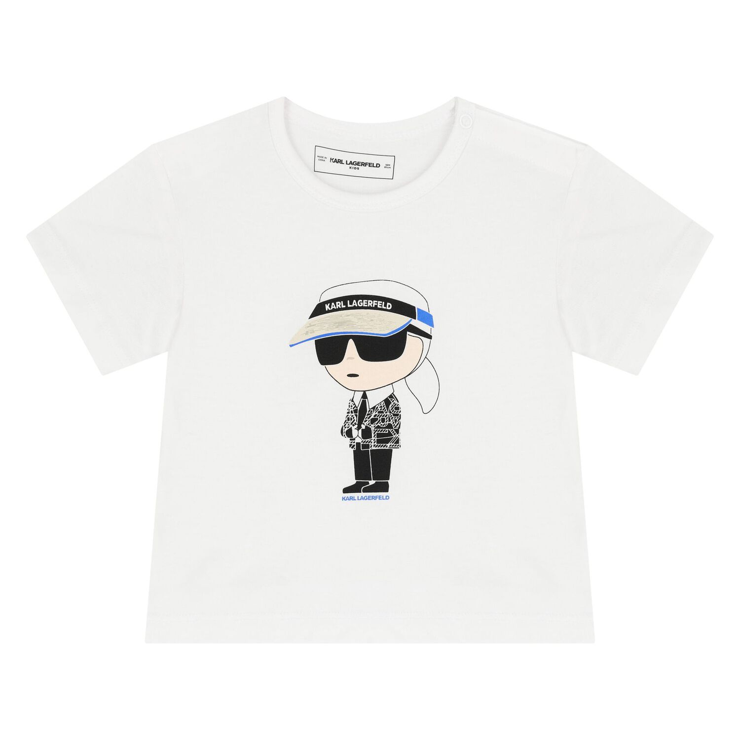 Boys White & Black Ikonik Shorts Set, 1, hi-res