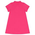 Girls Pink Logo Polo Dress, 1, hi-res
