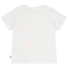 تيشيرت بنات بطبعة السماعة باللون الأبيض, 1, hi-res