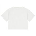 Girls White Logo T-Shirt, 1, hi-res