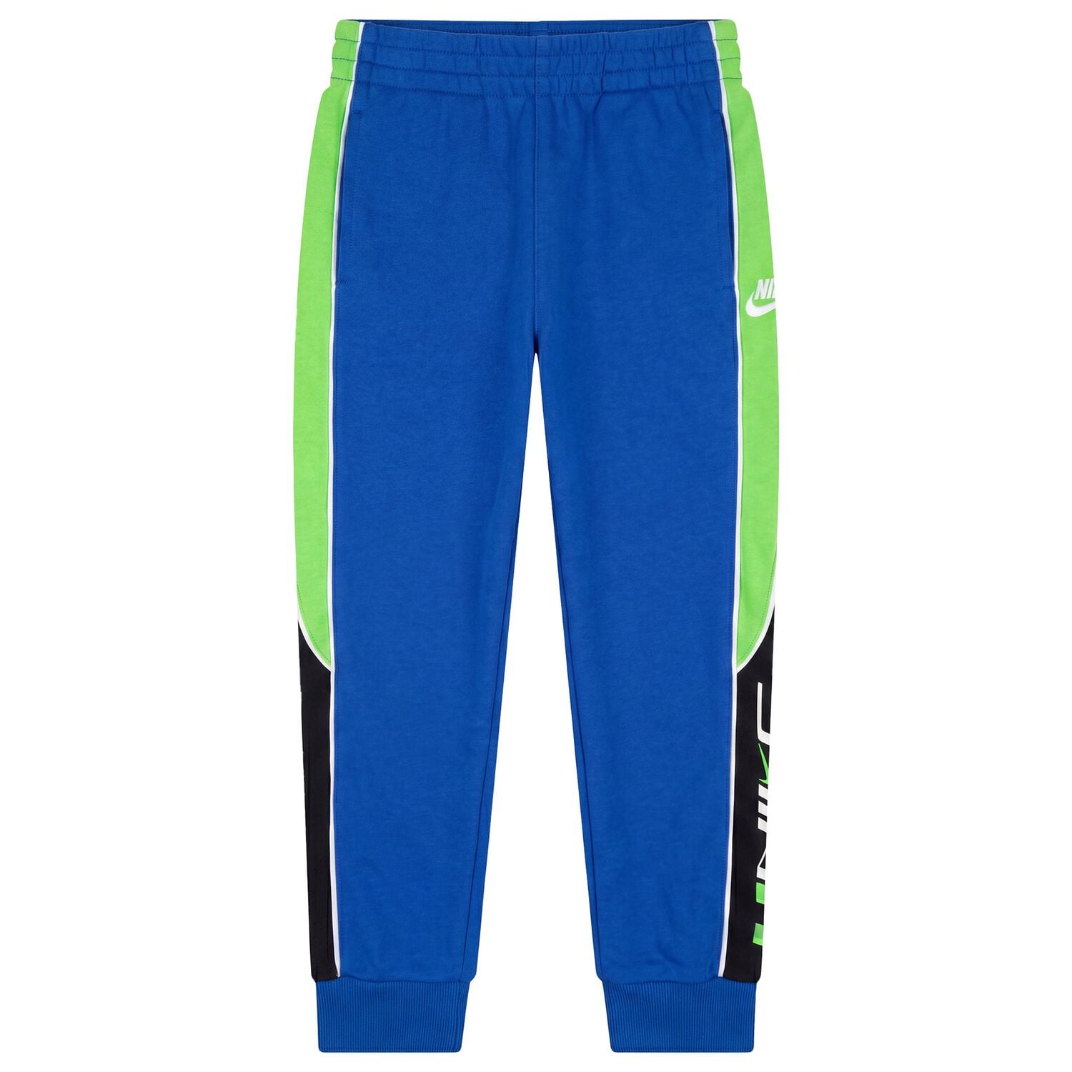 Boys Blue & Green Logo Joggers, 1, hi-res