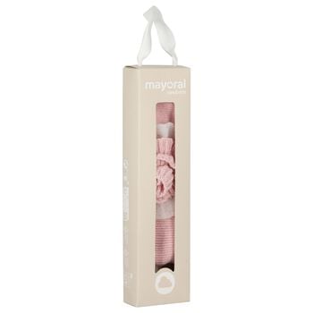 Baby Girls Pink Flower Knitted Headband