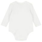 طقم هدايا ملابس اطفال بتصميم دب بولو ابيض للبنات , 1, hi-res