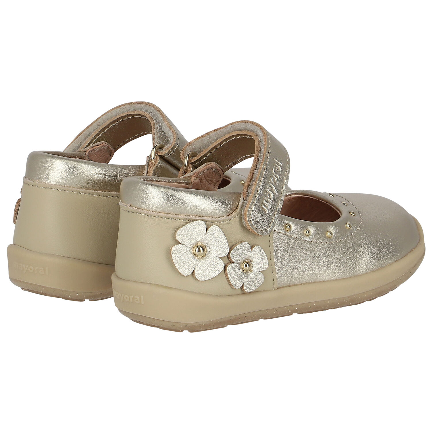Baby Girls Gold Pre Walker Shoes, 2, hi-res