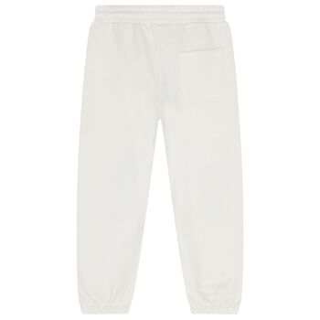 Girls Ivory Flower Joggers