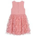 Girls Pink Butterfly Tulle Dress, 2, hi-res