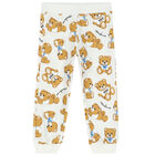 Grey & Ivory Teddy Logo Trousers Set, 3, hi-res