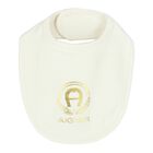 Ivory & Gold Logo Baby Bib, 1, hi-res