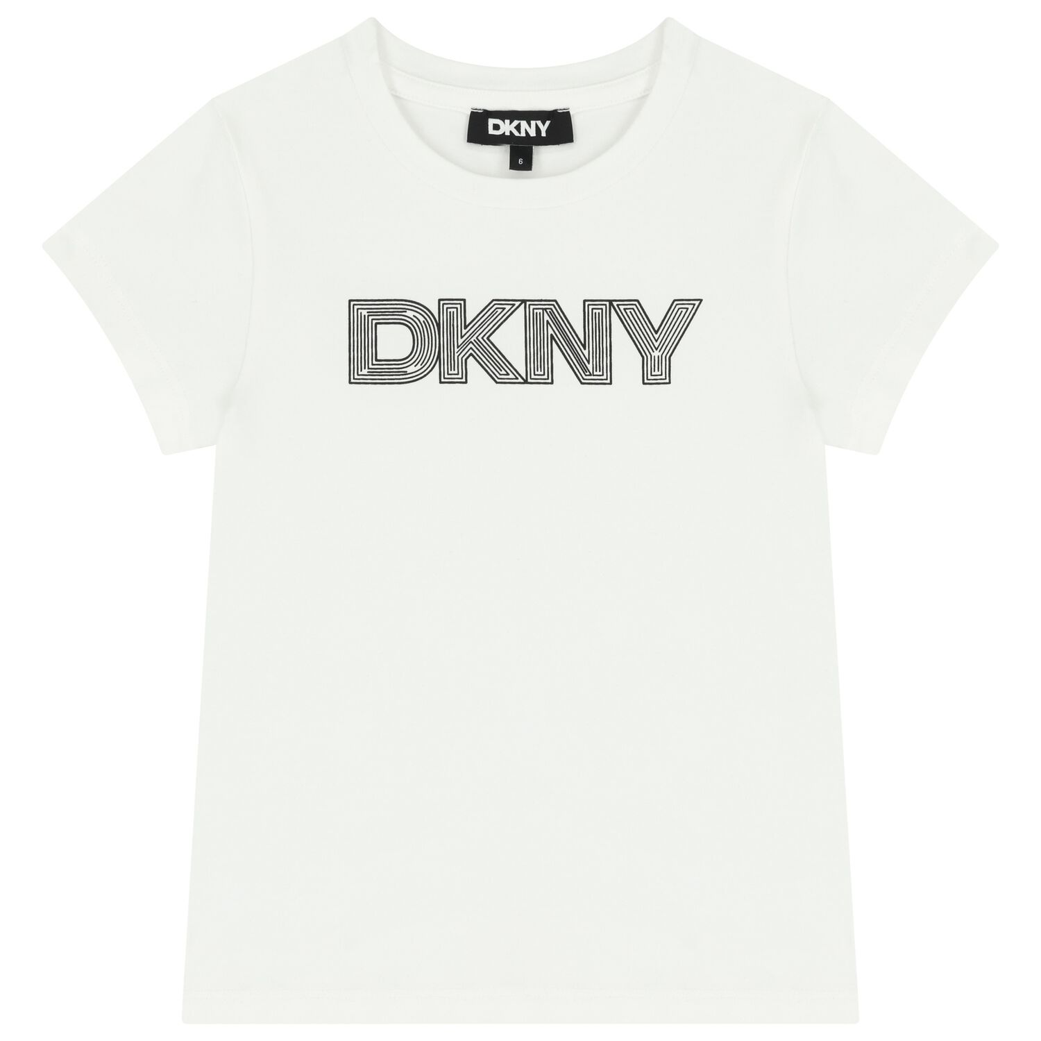 تي شيرت أبيض بشعار للبنات, 2, hi-res