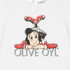 Girls White & Black Olive Oyl Dress, 1, hi-res