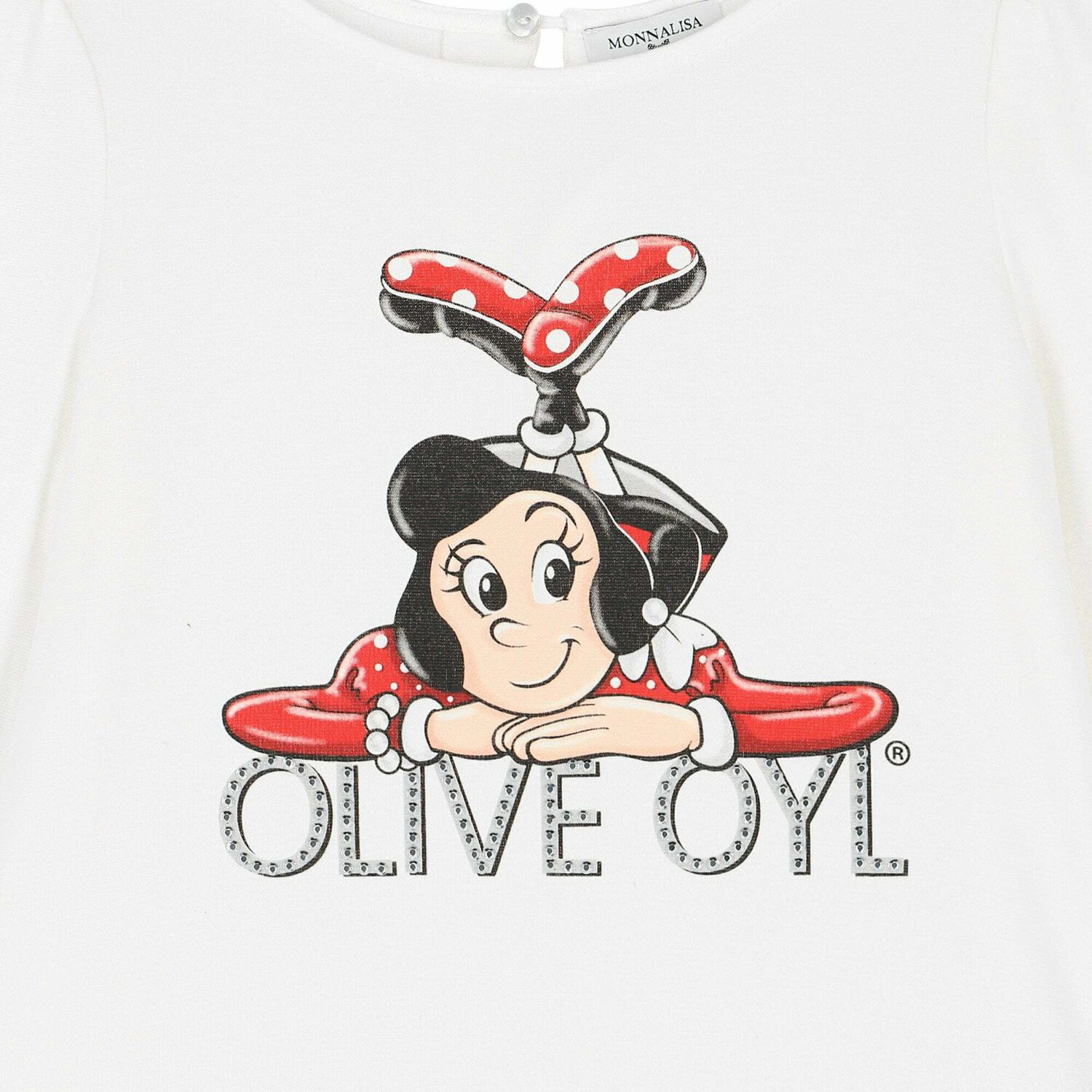 Girls White & Black Olive Oyl Dress, 1, hi-res