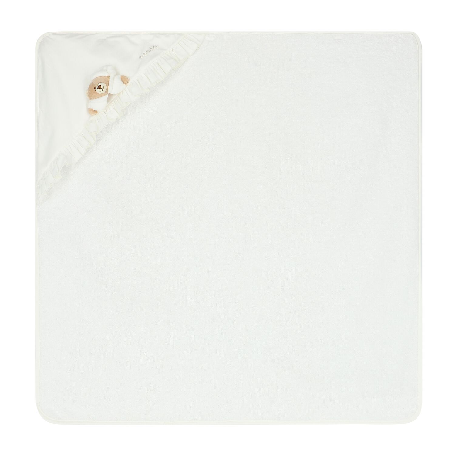 White Teddy Bear Hooded Baby Towel, 1, hi-res image number null
