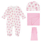 Baby Girls Ivory & Pink Babygrow Set, 1, hi-res