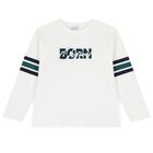 Boys White, Green & Navy Blue Tracksuit Set ( 3 Piece ), 1, hi-res