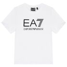 Boys White & Black Logo Shorts Set, 1, hi-res