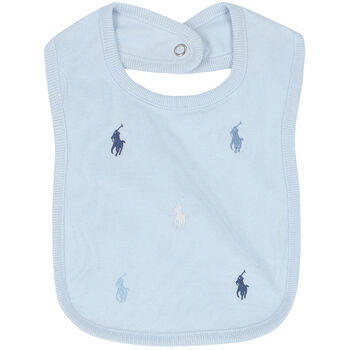 Baby Boys Blue Logo Bib