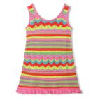 Girls Multi-Coloured Striped Dress, 1, hi-res
