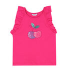 Girls Pink Embroidered Shorts Set, 2, hi-res