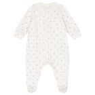 Baby Girls White & Pink Logo Babygrow, 2, hi-res