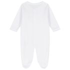 Baby Boys White & Blue Just Giraffe Babygrow Set, 1, hi-res