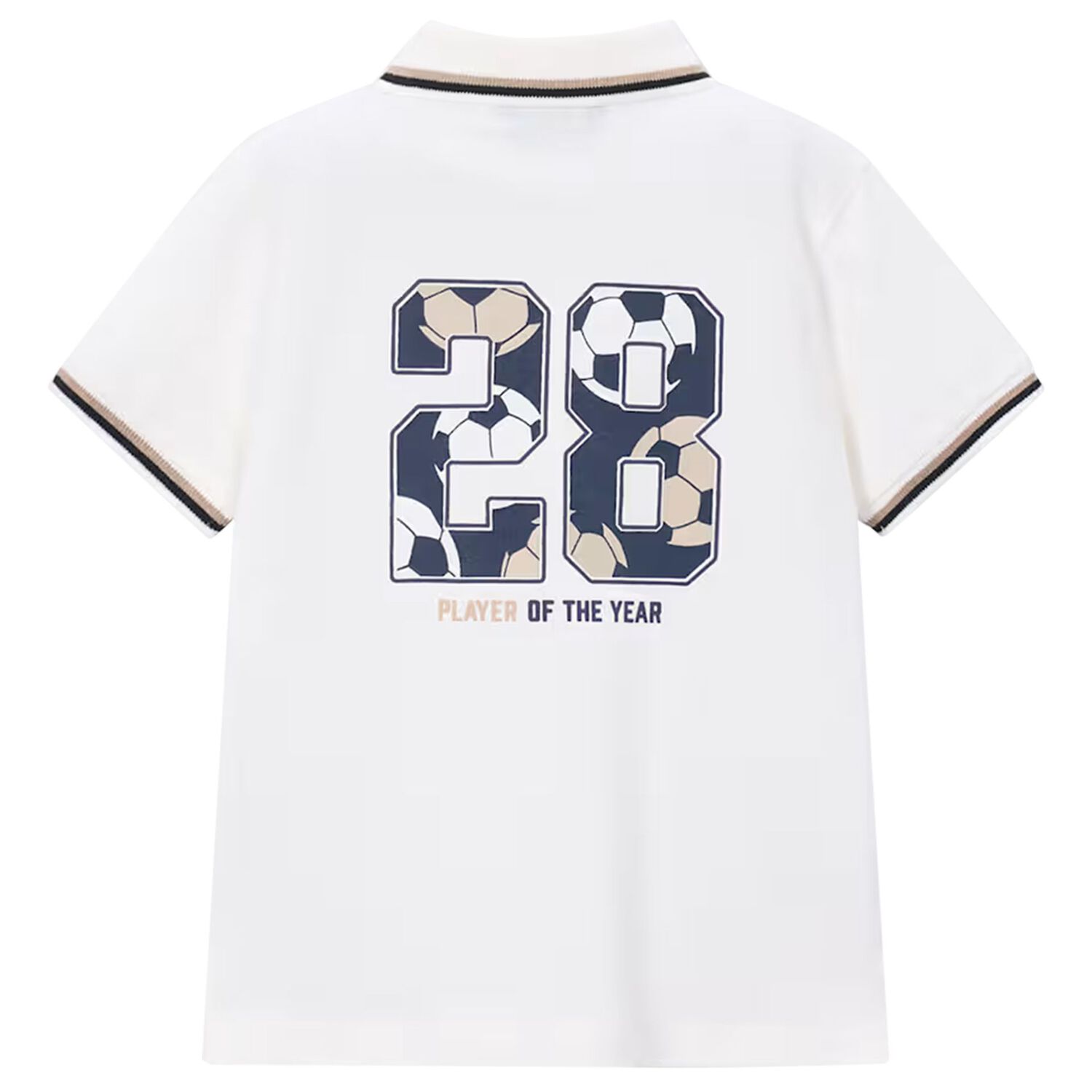 Boys White Logo Polo Shirt, 2, hi-res