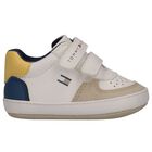 Baby Boys White & Beige Pre Walker Shoes, 1, hi-res