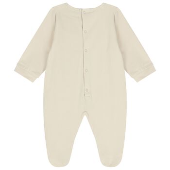 Beige & White Teddy Bear Babygrow 