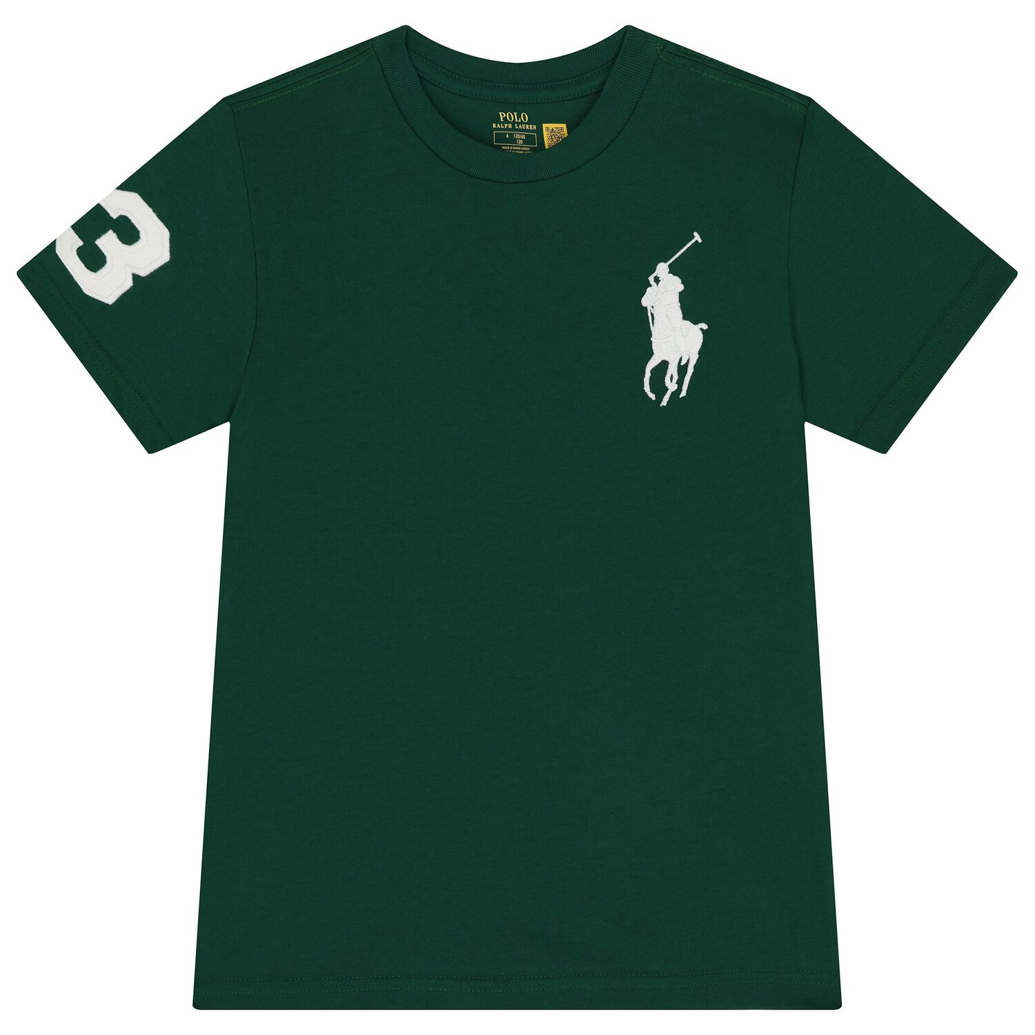 Boys Green Logo T-Shirt, 1, hi-res