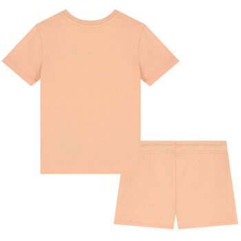 Younger Girls Coral Logo Shorts Set
