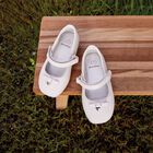Younger Girls White Bow Ballerina Shoes, 1, hi-res