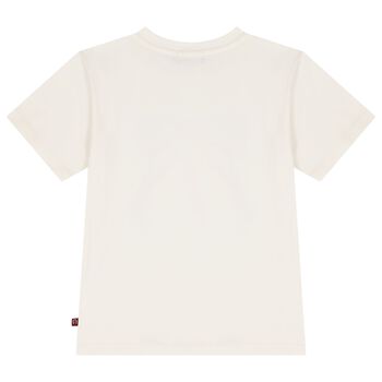 Girls Ivory Bow T-Shirt