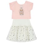 طقم فستان تول باللون الزهري والأبيض, 2, hi-res