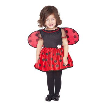Girls Black & Red Little Lady Bug Costume