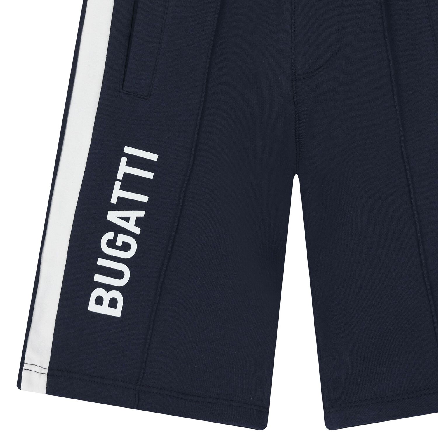 Boys Navy Blue Logo Shorts, 1, hi-res