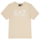 طقم شورتات للأولاد باللونين البيج والأسود مع شعار, 5, hi-res