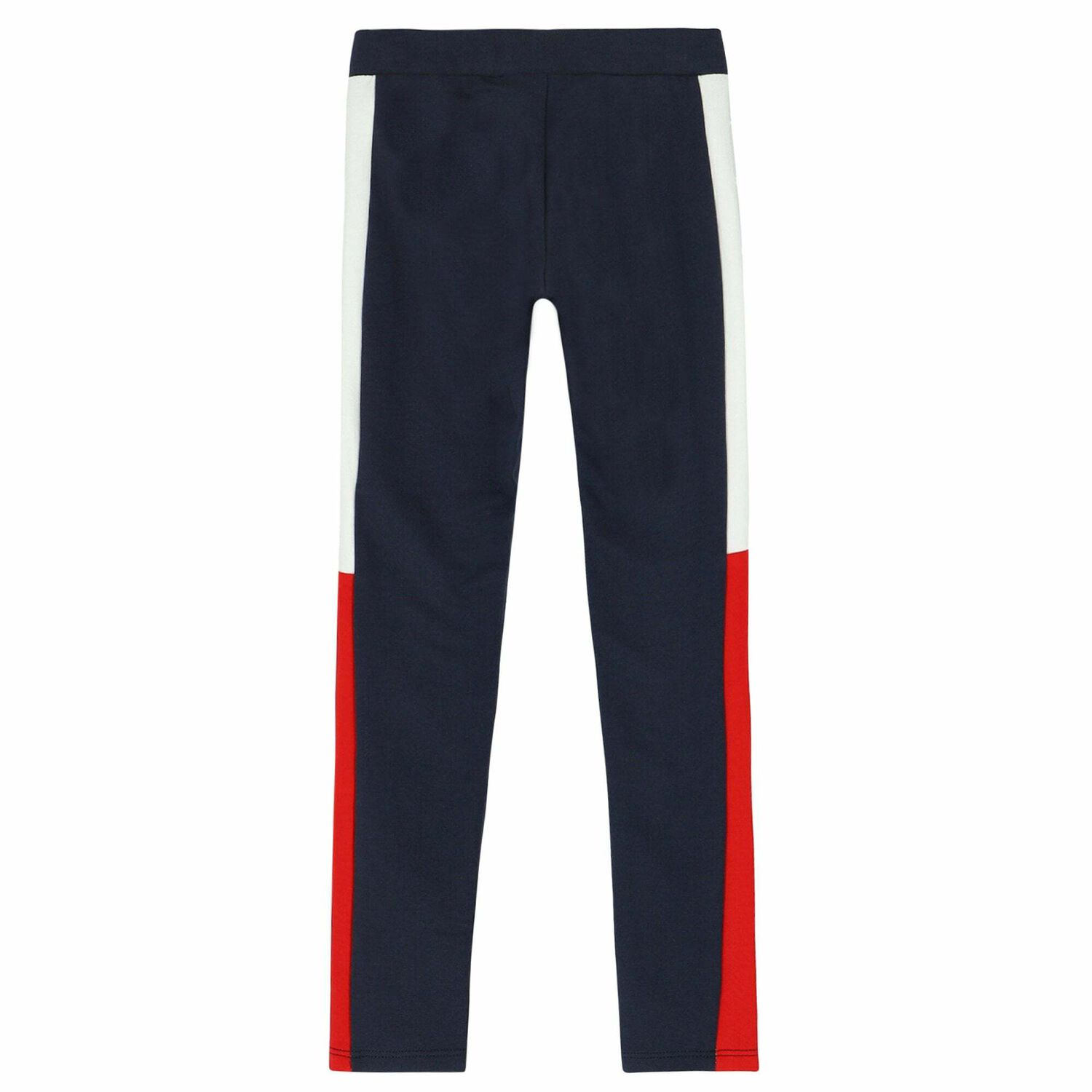 Girls Navy Logo Leggings, 1, hi-res