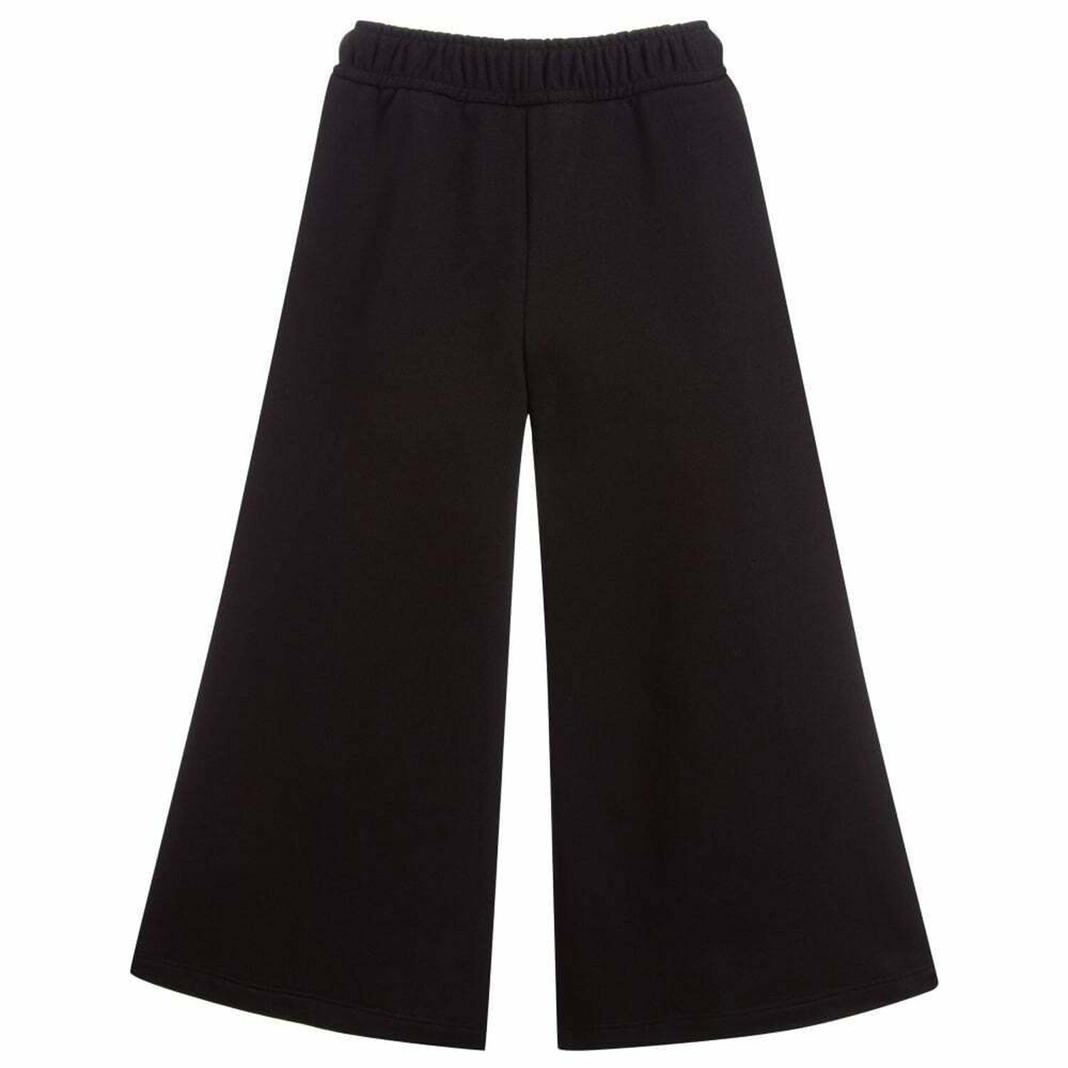 Girls Black Logo Trousers, 1, hi-res