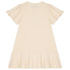 تيشيرت للبنات باللون الذهبي بشعار وقلب, 1, hi-res