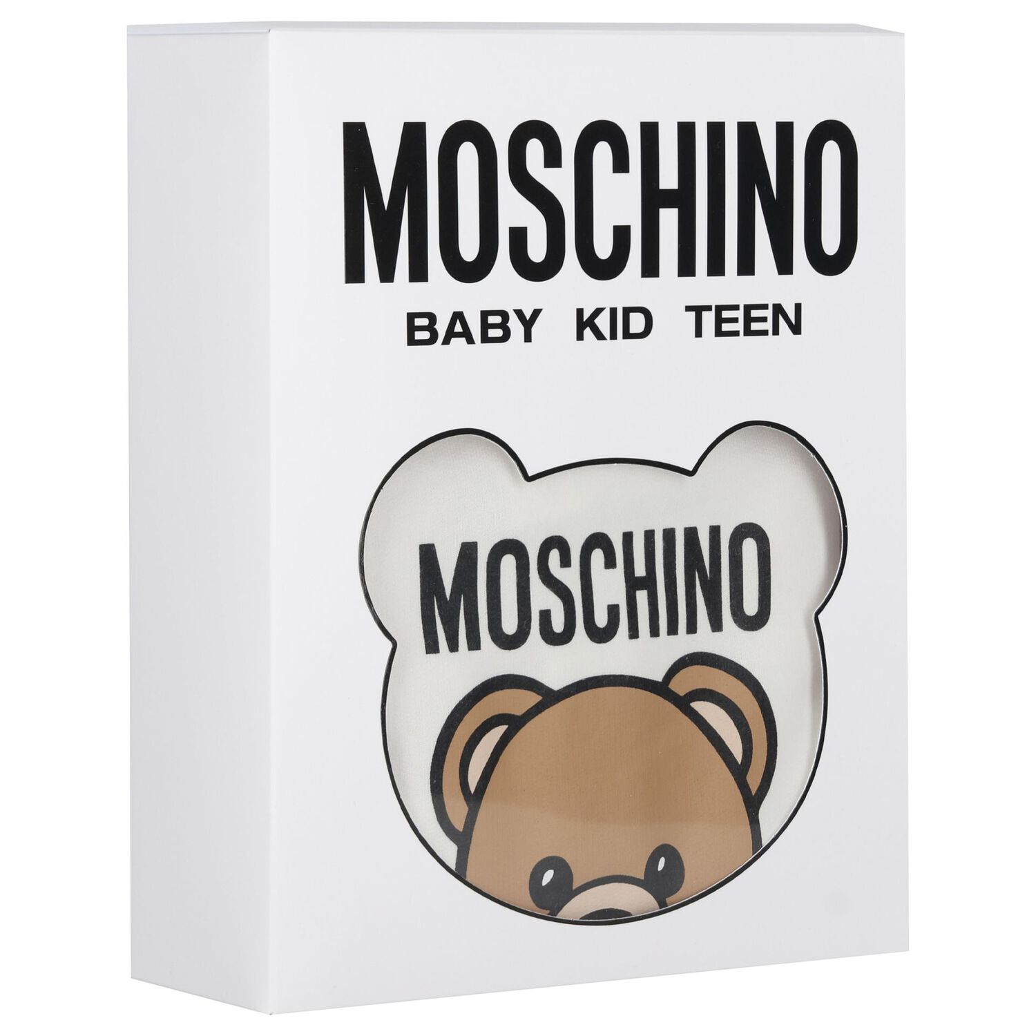 White Teddy Bear Logo Babygrow, 4, hi-res